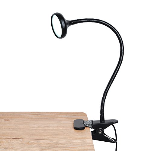 LEPOWER LED Clip Light/Bed Light/Book Light, Reading Light with Gooseneck, Brightness & Color