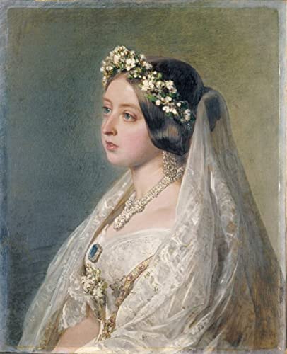 Tableau Reine en robe de mariée pour une décoration de chambre romantique