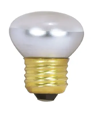 Satco S3601 120V Stubby 25-Watt R14 Light Bulb, Clear