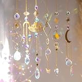 Exquilnova Lot de 6 attrape-soleil en cristal - Perles de lotus - Attrape-soleil - Cristal...