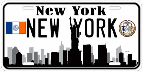 New York City and Liberty Novelty Car Auto License Plate