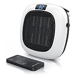 Brandson - Steckdosen Heizlüfter mit Fernbedienung, 700 W stufenlose Temperaturregelung 15-30°C...