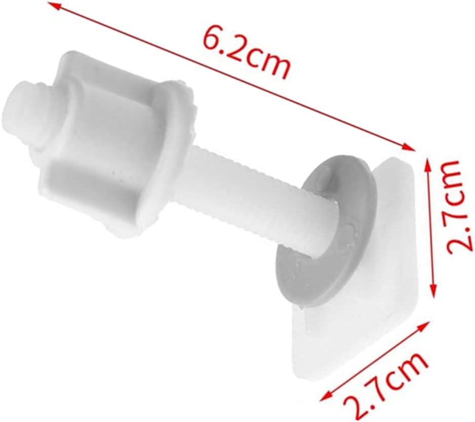 4 Pack Toilet Seat Repair Screws Kits 27x27mm Plastic Hinge Bolt Screws