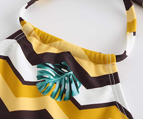 Image of Girls Two Piece Bikini Swimsuits Hawaiian Floral Bathing Suit for Kids Summer Beach Swimwear Set 3-16 Years