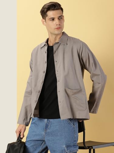 Image of Thomas Scott Men's | Solid | Full Sleeve | Regular Fit | 100% Cotton | Double Pocket | Spread Collar | Casual Shirt