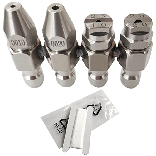 Jrod Pressure Washer Nozzle,J Rod Tip Washing Nozzle for 4 GPM Pressure Washer,4 Way Soft Wash Nozzle Kit 1/4