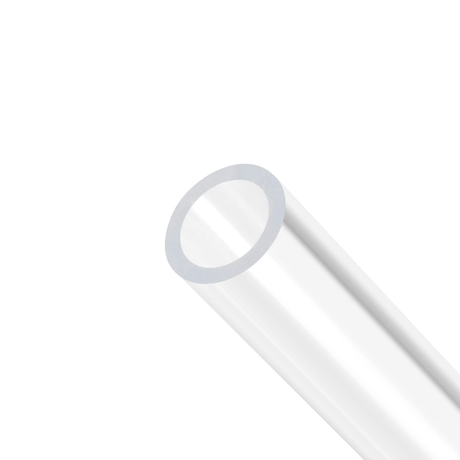 Rebower Clear Acrylic Pipe Rigid Round Tubing, [for Aquarium, Crafts, Lighting Tube] - 10mmx14mm/12