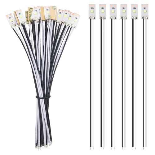 YIXISI 25 Stuks 17mm Voorbedrade Strip LED, 12V - 18V LED Strip Licht, 2835 SMD LED Licht, Wit