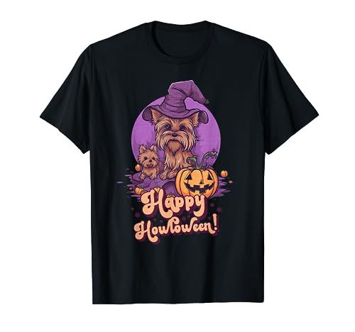 Happy Howl-O-Ween Yorkshire Terrier Dog Halloween Graphic T-Shirt
