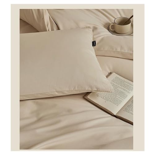 Housse de couette 100% coton lavé 220x240 cm parure de lit haut de gamme - 3