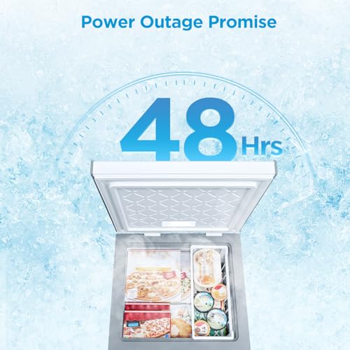 Midea MERC04C4BAWW 3.5 Cubic Feet Chest Freezer, Cu.ft-Convertible, White