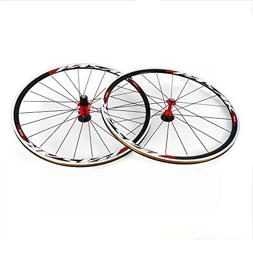 Gdrasuya 700C Road Bike Bicycle Wheel 7/8/9/10/11 Speed Freewheel Front Rear Wheelset Open File 20 Hole Alloy Hub7075 Rim Brake C/V USA Stock