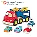 B. toys – Car Carrier Truck – 6 Mini Cars – Trucks for Toddlers, Kids – 12+ Months – Happy Cruisers – Car Carrier