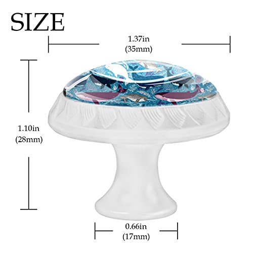 Boutons d'armoires de cuisine poignées tiroirs commode motif requin - 5