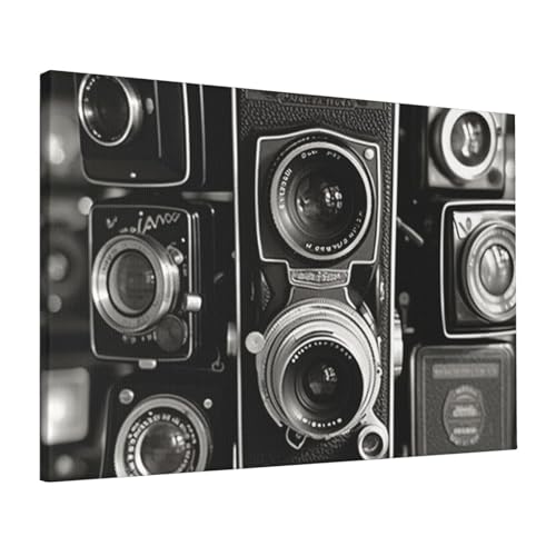 Toile vintage d'appareil photo HD affiche suspendue pour déco de chambre