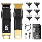 Beard Trimmer for Men - Rechargeable Men's Hair Clippers & Razor, Cordless Hair Trimmer for Face, Neck, Groin & Manscaping, Ideal Gift for Men, Black