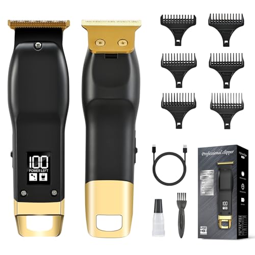 Beard Trimmer for Men – Rechargeable Men’s Hair Clippers & Razor, Cordless Hair Trimmer for Face, Neck, Groin & Manscaping, Ideal Gift for Men, Black