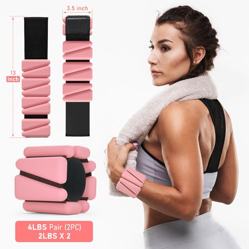 Image of Wrist Weights, Ankle Weights for Women Men, Adjustable Wrist Weighted Bracelet for Home Gym Workout, Running, Yoga, Exercise, Strength Training