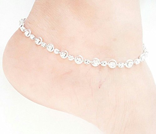 Diamond Anklet with Sparkling Stones