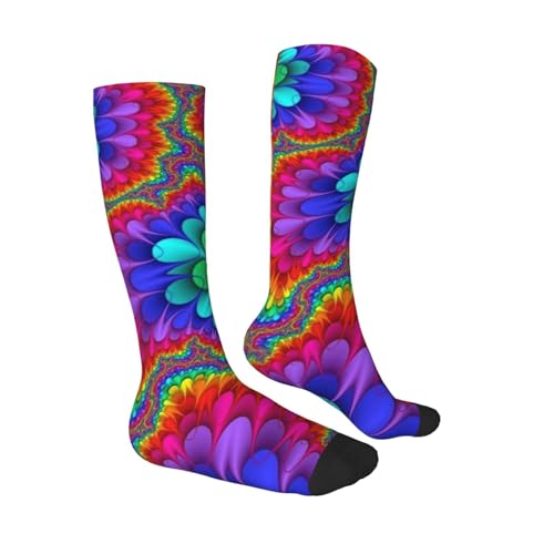 Bright Color Print Socks Tube Socks Adult Stocking Women Men High Stockings for Sports,Running,Travel3