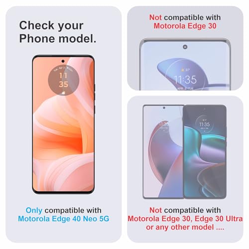 Image of TPU hydrogel Edge to Edge Screen Protector Guard For Motorola Edge 40 Neo (6.55 Inch) With Installation Kit | Fingerprint Compatible | Edge to Edge Coverage