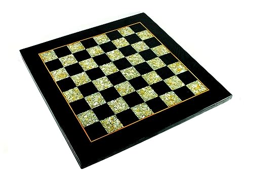 Jeu d'échecs en marbre noir Devyom 38,1 cm échiquier de luxe