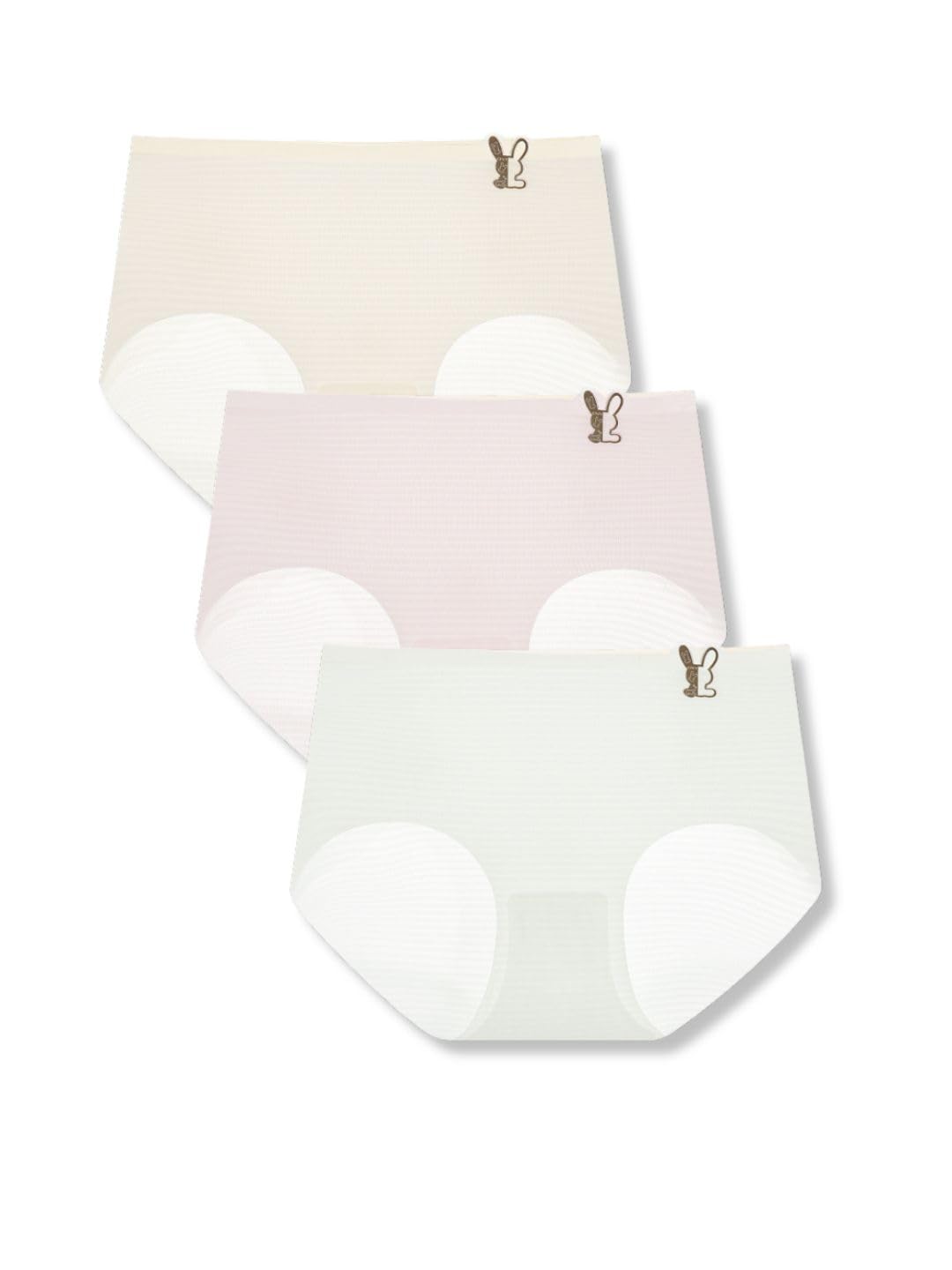 Womens Mid Waist Seamless Hipsters Panty, Pack 3