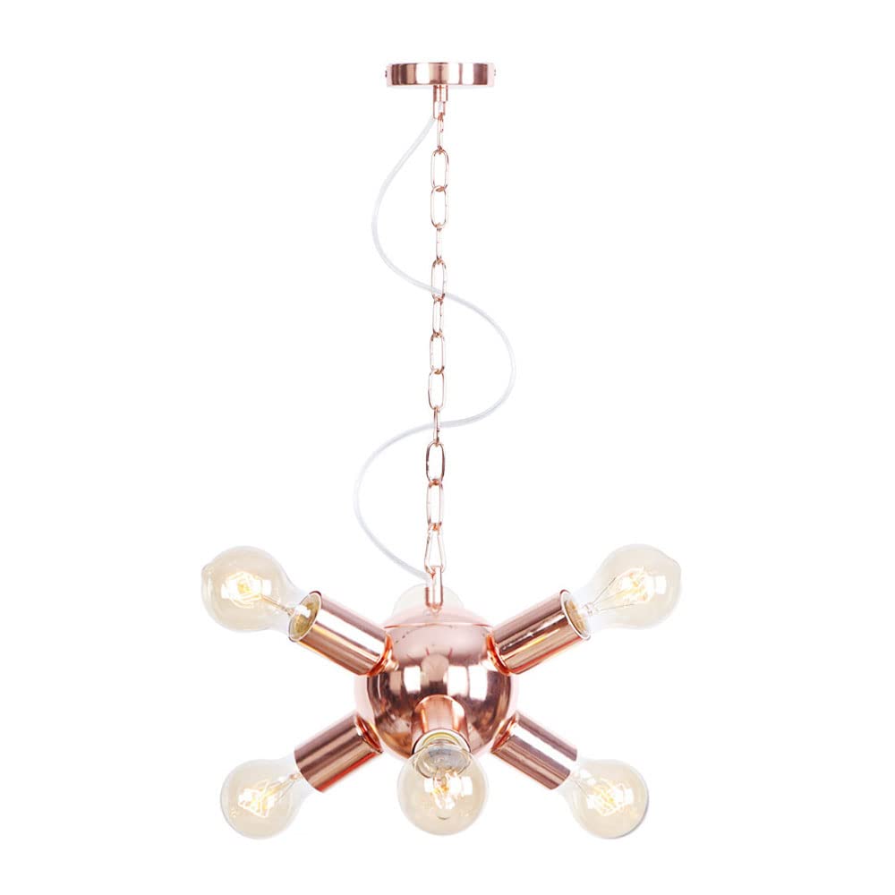 FYZDLAOR Vintage Wrought Iron Chandelier,Decorative Pendant Light for Living Room Bedroom Cafe Teahouse Bar Dining Room Club（E27）