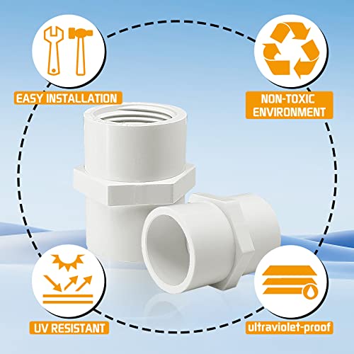 Boltigen FITTING S, 1/2 Npt Female Thread Pvc Pipe Fitting Adapter Connector, Pvc Female Threaded Pipe Coupling thumb #3