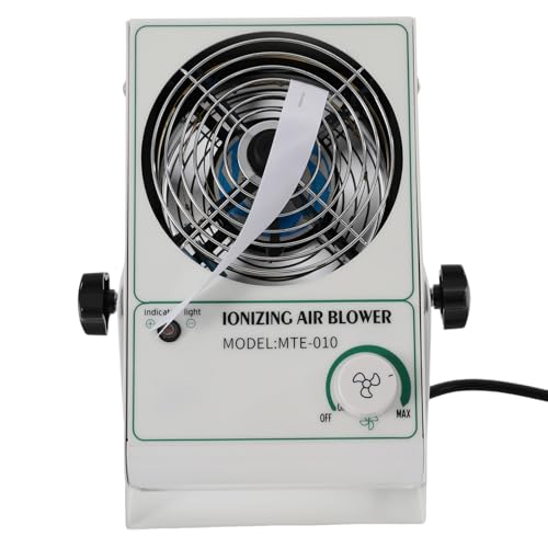 Ionizing Air Blower, Low Noisy Strong Wind Anti-Static Lonizer Fan lonizing 0-122.00 ? Operating Temperature Discharge Static Eliminator