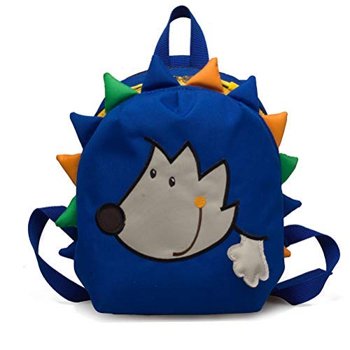 Toddler Kids Rucksack Blue Hedgehog Backpack in Case Child Losing Bag, Animal Design, for Children 2-6 Years Old