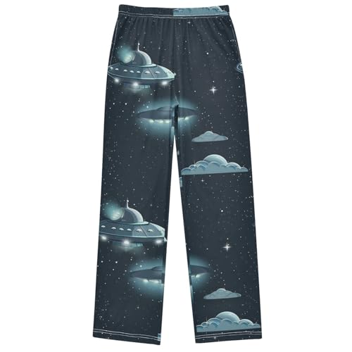 Boy's Pants Cool Spaceship Jogger Pants Elastic Waist Long Bottoms Trousers with Pockets 6-14 Years