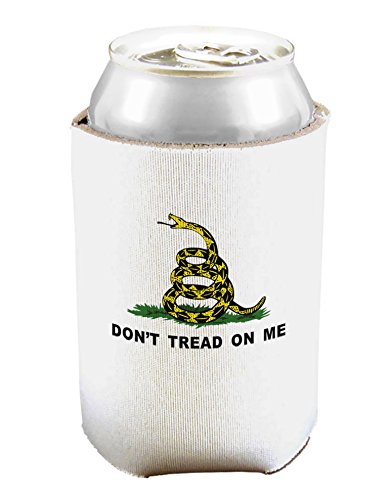 Don't Tread On Me Gadsden Flag Rattlesnake Can and Bottle Insulator Cooler - White 2 PACK