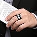 ENHONG Jerusalem Cross Rings for Men,Mens Stainless Steel Christian Signet Ring,Vintage Silver Catholic Templar Ring in Size 13