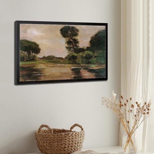 Toile Lonely Tree Sun Mondrian cadre premium pour salon - 3