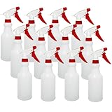 Brsazee 12 Pack 16oz Spray Bottles, Reusable Fine Mist Water Sprayer for Plants, Cleaning, High Output Ultrafine Misting Plastic Spray Bottles for Water, Salon, Garden, Kitchen and Bathroon