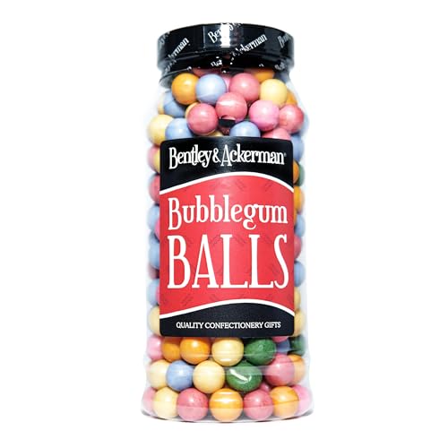 Bubblegum Balls - (600g) Original Gumballs Retro Sweets in a Gift Jar By Bentley & Ackerman Sweet Shop.