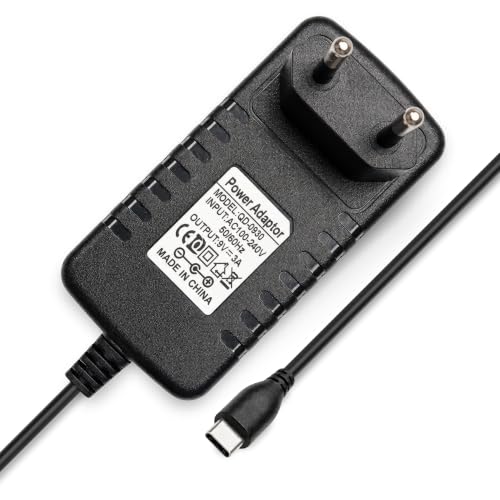 Alimentador 9V 3A USB C, Adaptador de Corriente, Fuente de alimentación USB C, Alimentador de Pared, Conector USB C, Negro