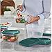 Rubbermaid Easy Find Lids Food Storage Containers, Blue Spruce, 26 Piece Set