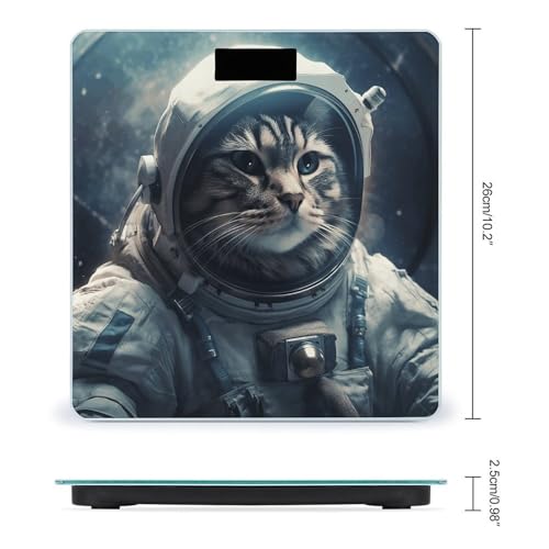 Báscula digital corporal Astronaut Cat in Space de alta precisión miniatura 2