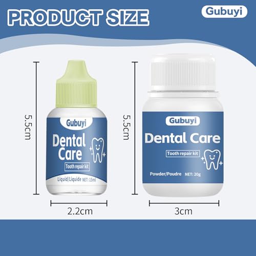 Zahnkleber für Kronen, Zahnzement für Kronen, Zahnreparatur-Kit, Zahnzement Selbsthärtend Dauerhaft, Die ideale Lösung für Kronen, Refixieren von Zahnkronen und Brücken