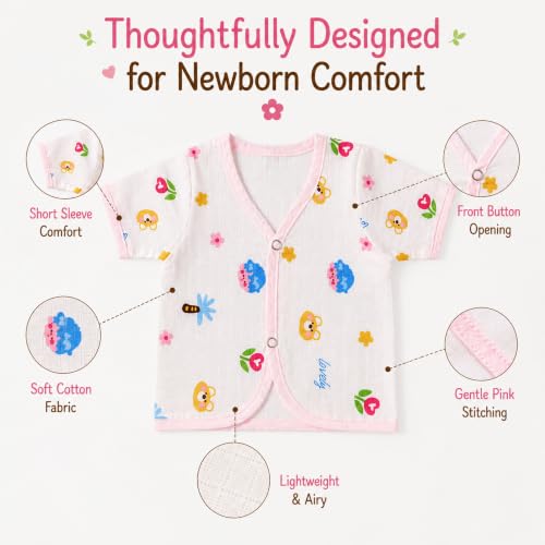 Image of V2M Cotton Jhabla New Born Baby Clothes