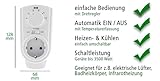 Steckdosen-Thermostat Analog mit Drehregler Steckdose mit Temperaturfühler 3500W Temperatur-Regler für Heiz- und Kühlgeräte Heizlüfter Infrarot-Heizung Ventilator - 3