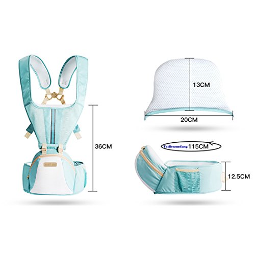 DorkasDE babydrager draagriem ademend babydrager buikdrager rugdrager en heupdrager 4-in-1 omkeerbaar babydrager (3 – 20… - Image 8