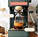 Slim Espresso Machine with 20-Bar Pressure, Thyme Green