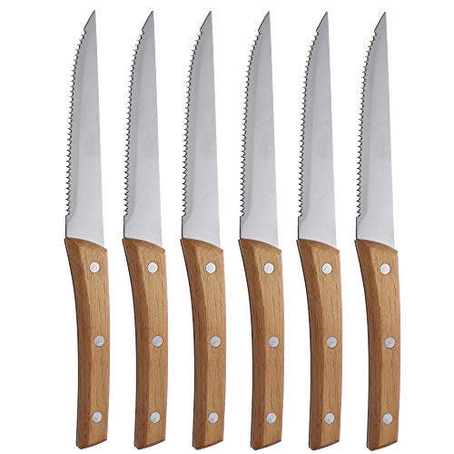 San Ignacio Set 6pc Cuhillos De Carne Chuleteros Acero Inoxidable Ordesa