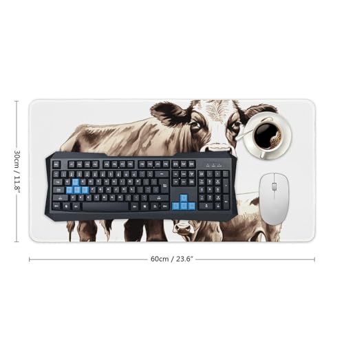 Mouse Pad grande protector de escritorio con pintura de vaca miniatura 2