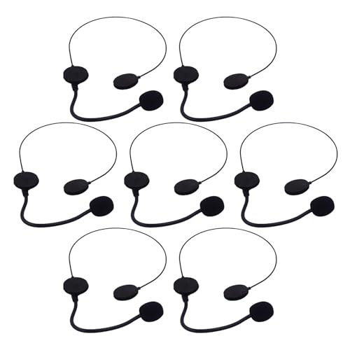 iplusmile 7 Micrófonos Falsos para Auriculares de Plástico Accesorios para Disfraces de Cosplay Decoración de Micrófono de Juguete para Fiestas Conciertos y Eventos Temáticos