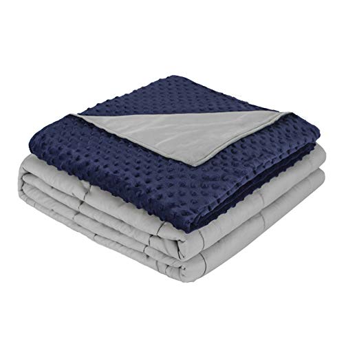 Quility Premium Weighted Blanket With Soft Cotton Cover, 60"x80", 20