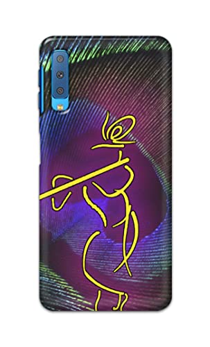 Image of PRINTFIDAA Lord Krishna On Peacock Feather Hard Back Cover for Samsung Galaxy A7 (2018), SM-A750F /DS, SM-A750G, SM-A750FN /DS Back Cover -(P6) KAT1007